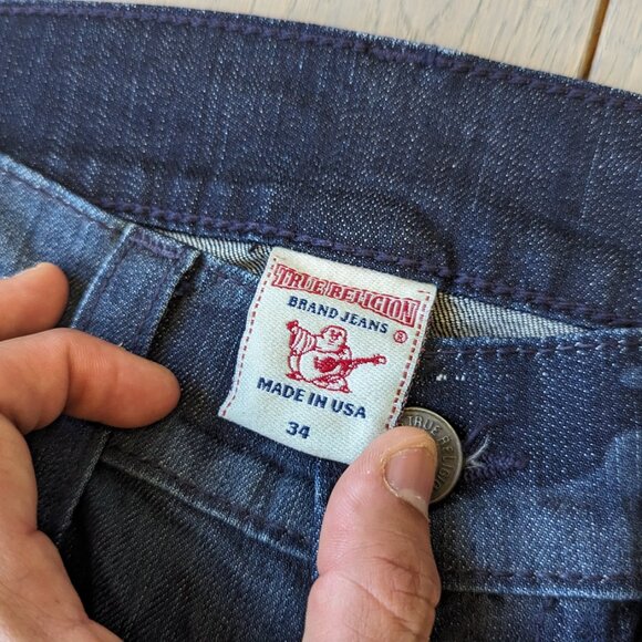 TRUE RELIGION BOBBY CAMO LASER STRAIGHT ASUM CAMOUFLAGE PANTS SIZE 34 - Picture 2 of 8